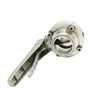 Sanitary Tri Clamp Butterfly Valve with Mirror Polished Trigger Handle
