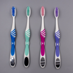 Cepillo de dientes para adultos con ortodoncia y espejo