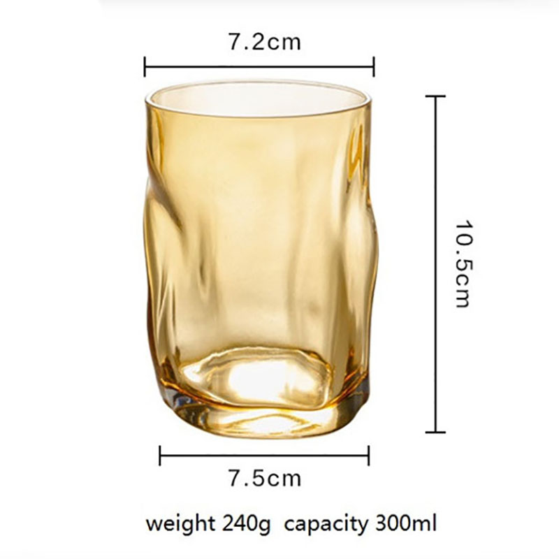 300ml Top Selling Creative Design Clear color Glass Coffee Cup