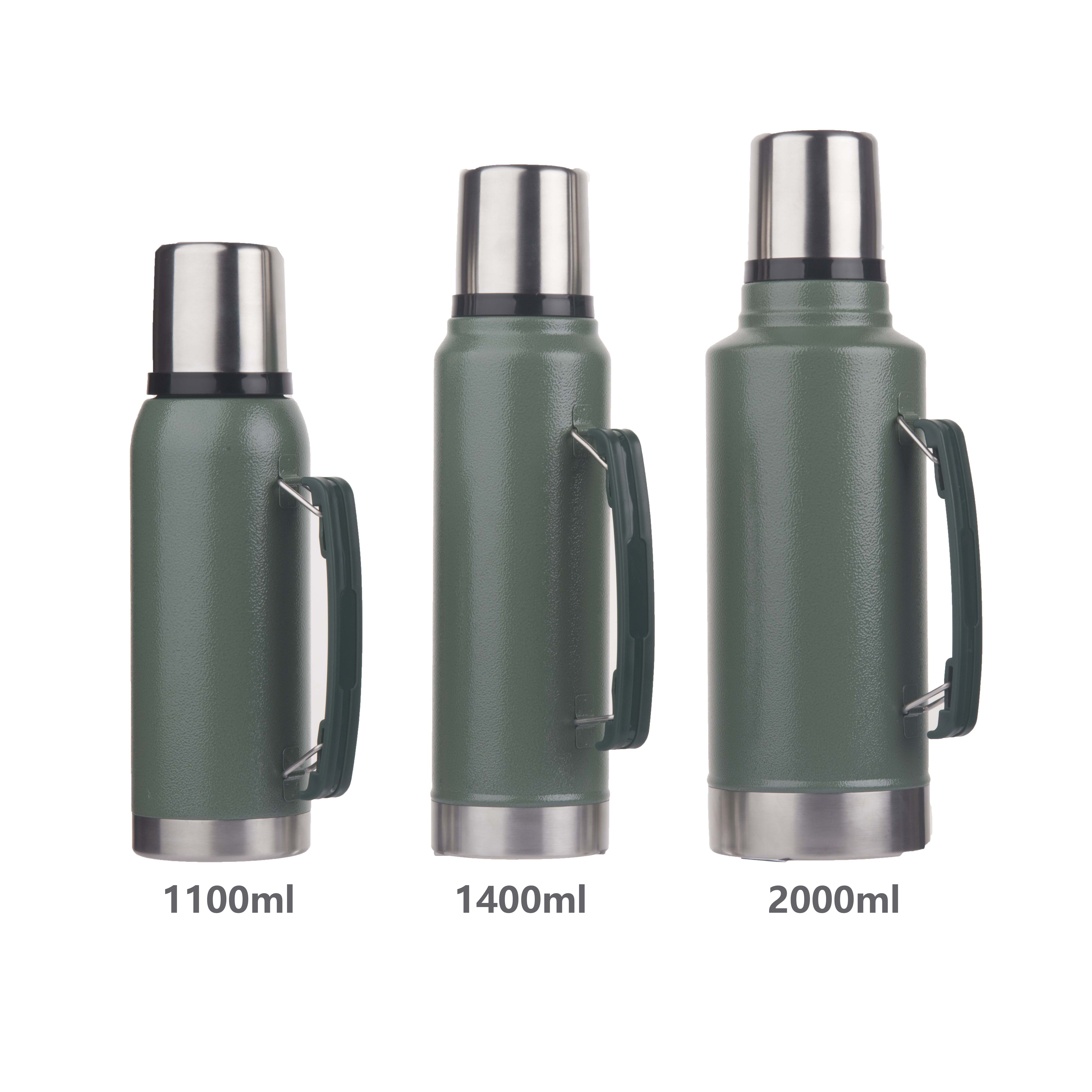 Three Capacity 1100ML 1400ML 2000ML High Quality Insulated Stainless Steel Bottle