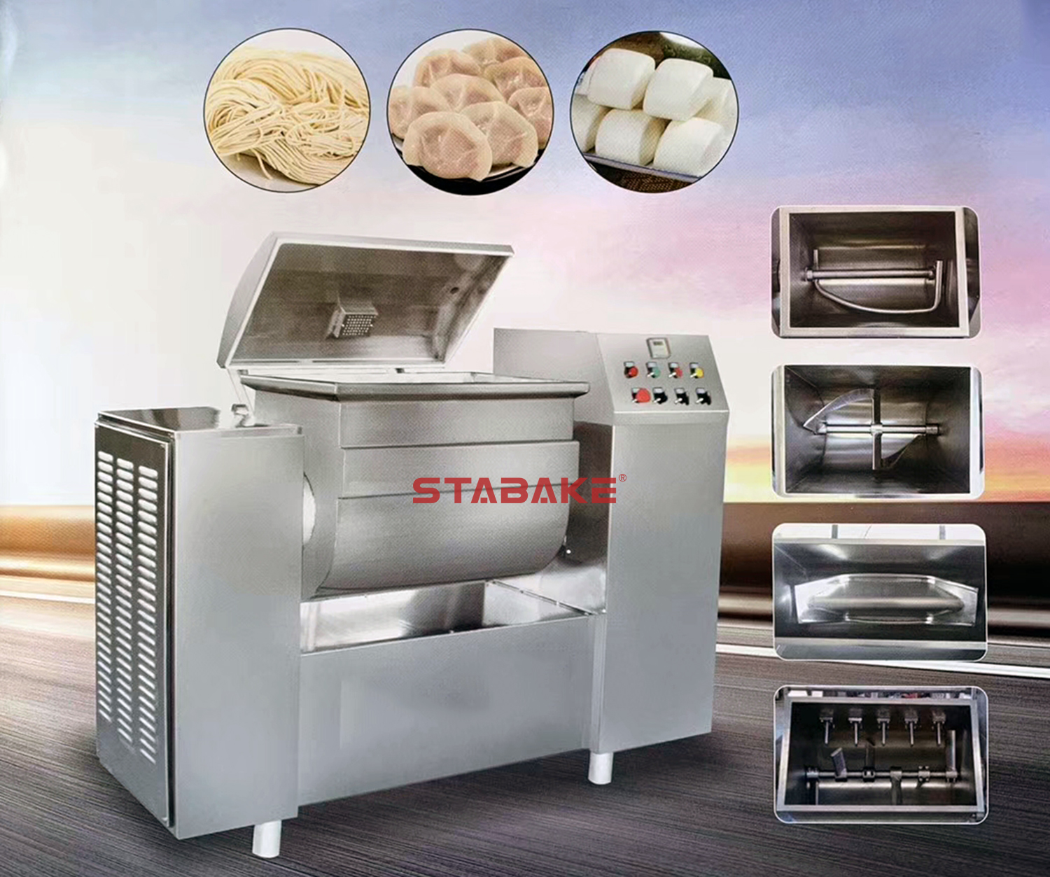 Vacuum dough mixer