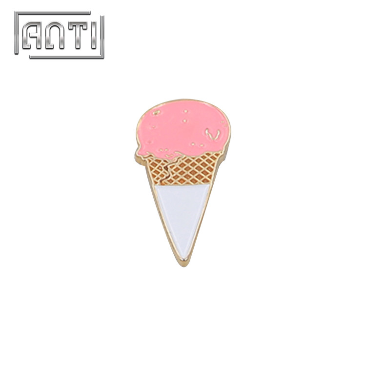 cute icecream zinc alloy hard enamel pin