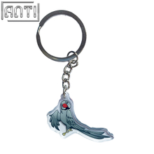 Custom Cartoon Grey Cute Bird Acrylic Key Ring Wholesale Manufacturer Lovely Animal Offset Printing Key Ring A Gift For Friend
