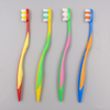 Cepillo de dientes adolescente de goma con cepillo de dientes ergonómico de nylon con cerdas suaves