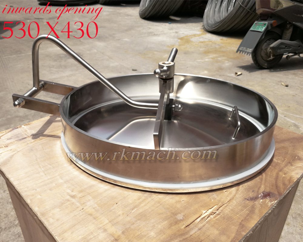 Oval Manhole Cover Elliptical Manway Inwards Opening for Pressure ...