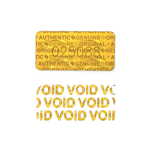 10x20mm Golden label With Serial Number Anti-fake hologram security sealing labels Warranty Void Stickers Tamper-Proof sticker