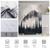 Mountain Waterproof Shower Curtain Forest Scenery Theme Bathroom Home Decor Fog Printed Polyester Fabric Curtain for Bathroom