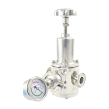 Sanitary Pressure Reducing Valve With Pressure Gauge For Steam