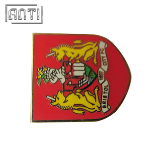 yellow of horse red metal badge