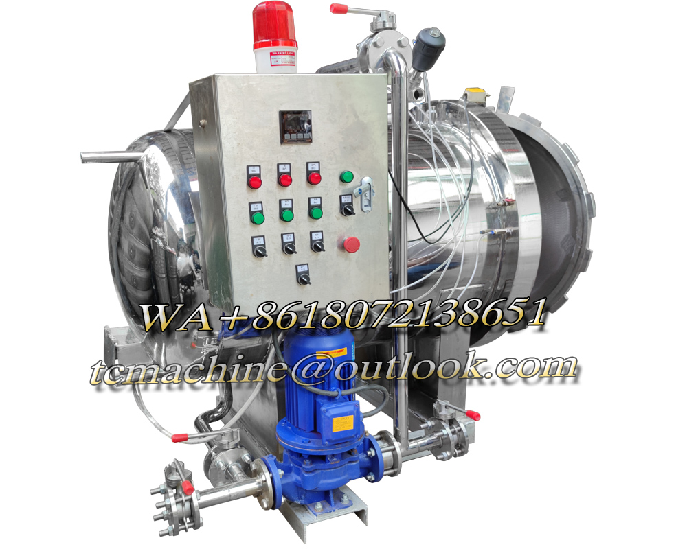 DN800x1000 back pressure autoclave sterilizer / retort