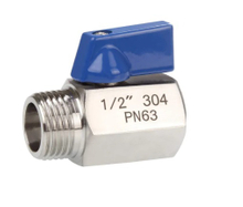 Stainless Steel 1-PC Mini Ball Valve Female Male