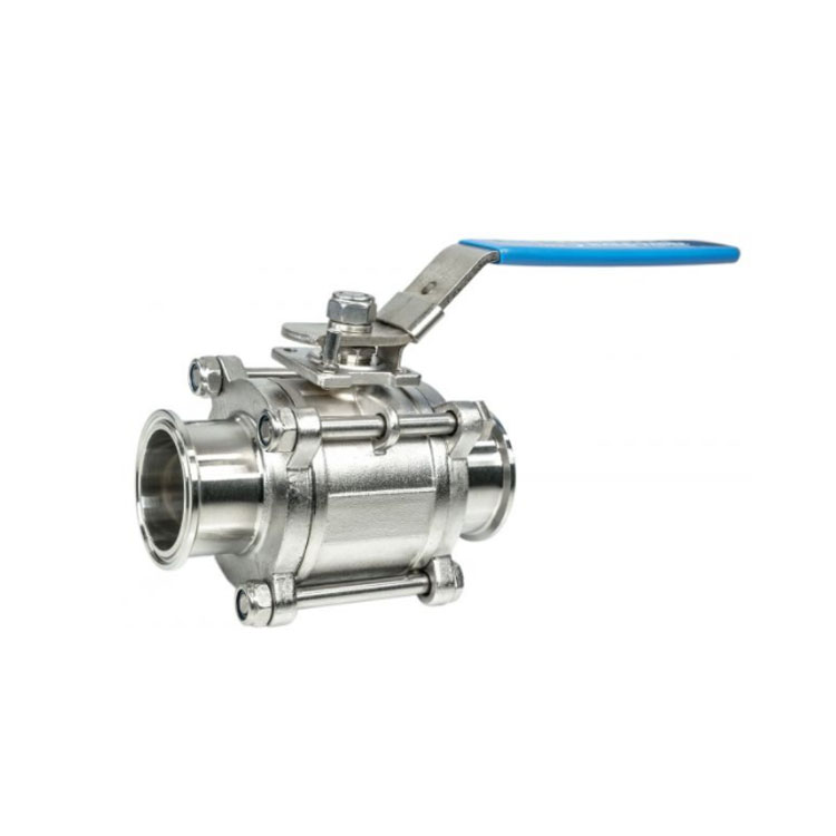 Sanitary 3-Piece Manual Tri-clamp Non Resort Ball Valve