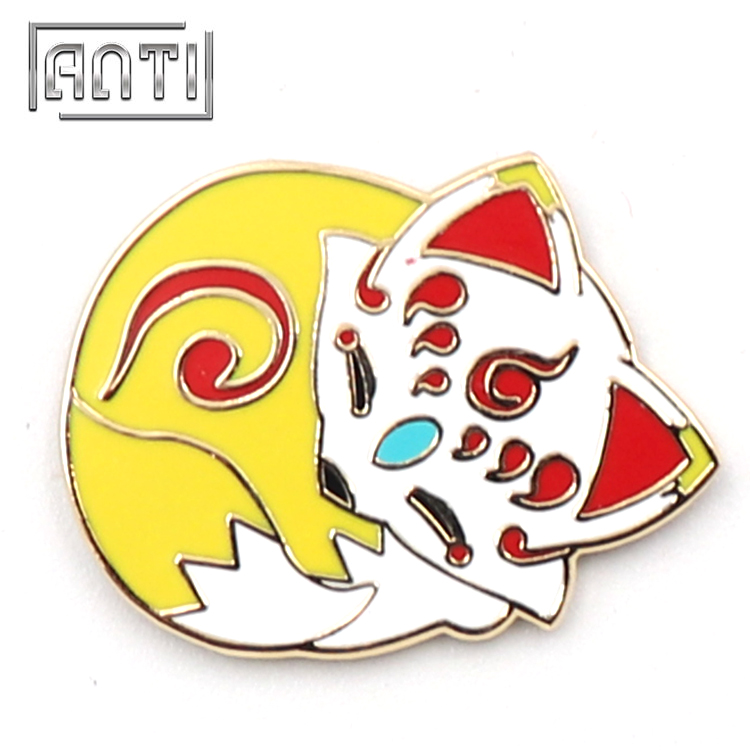 Mew yellow cool cute fox metal badge