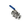 Sanitary 3 Piece Ball Valve With Manual Lever