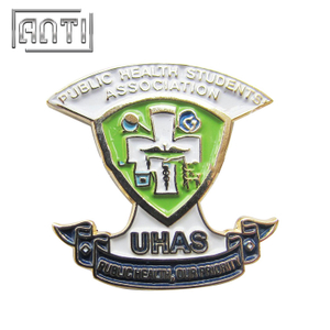 white green sports soft enamel metal badge