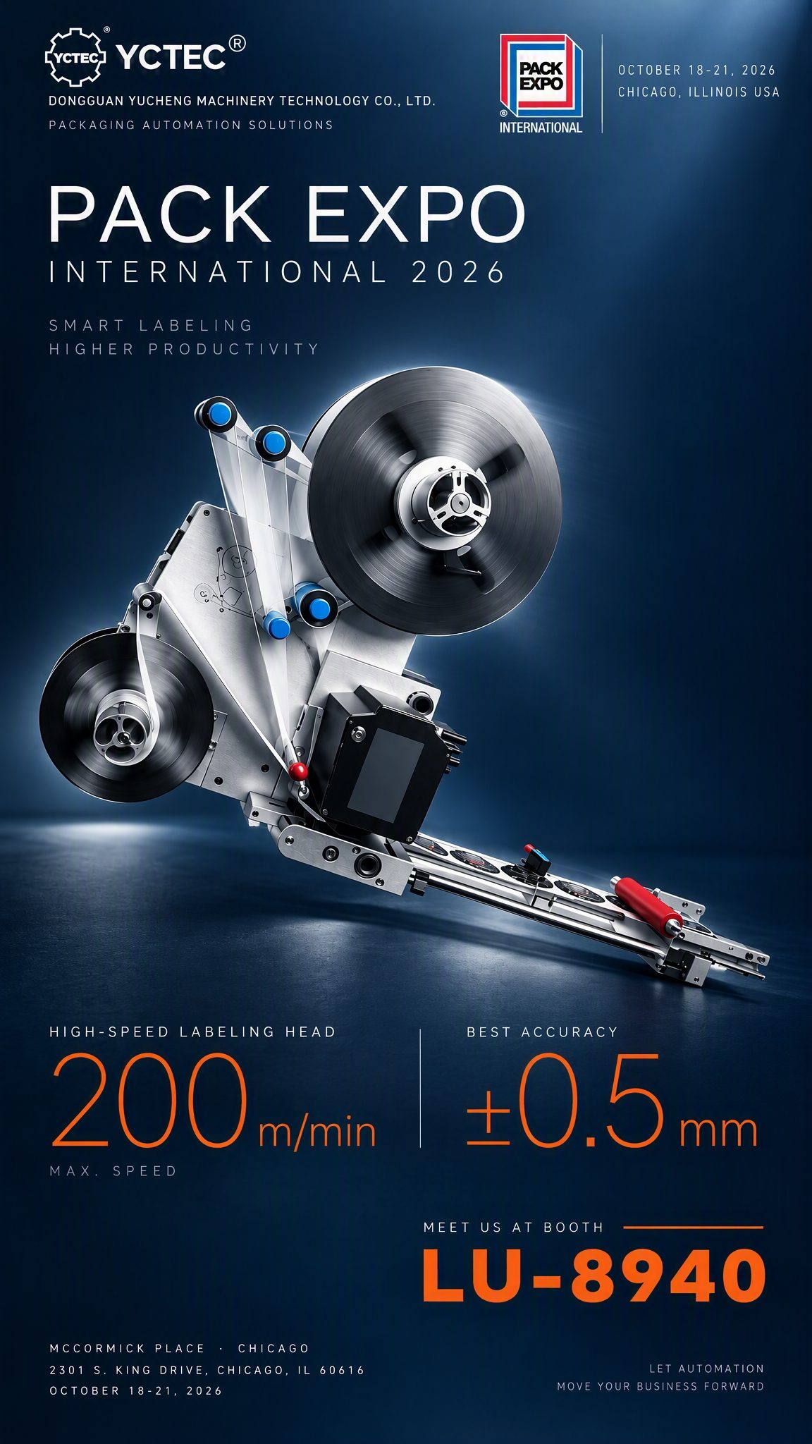 Seznamte se s YCT Machinery na PACK EXPO International 2026 v Chicagu | St&aacute;nek LU-8940