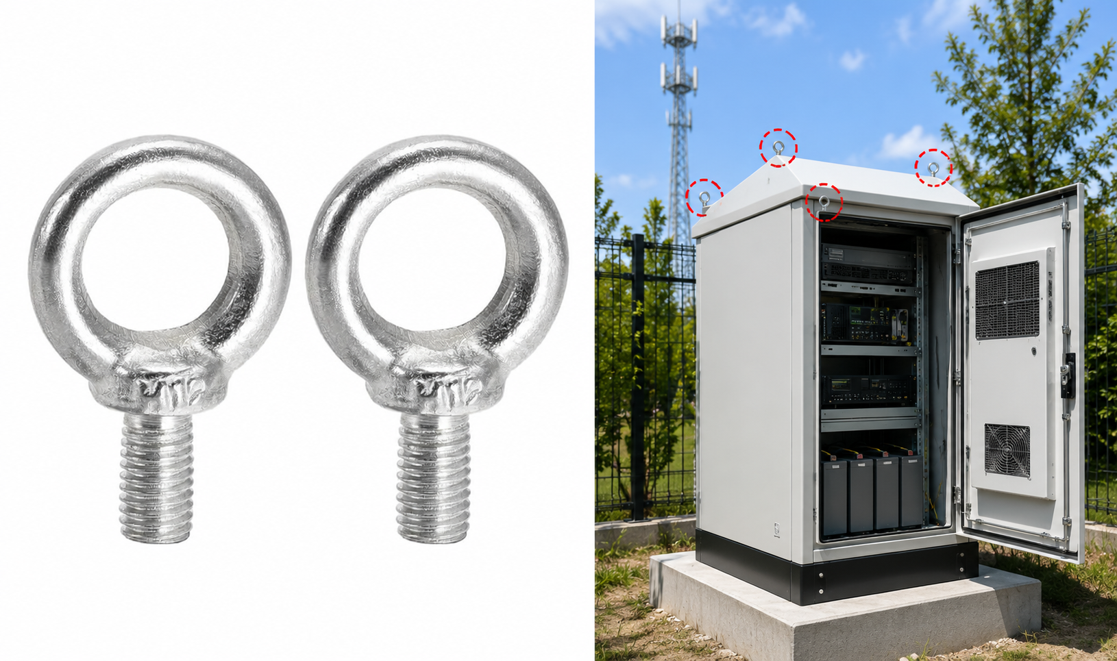 Am Telekommunikationsschrank im Freien installierte Hebe&ouml;sen zum Heben mit einem Kran (3).png