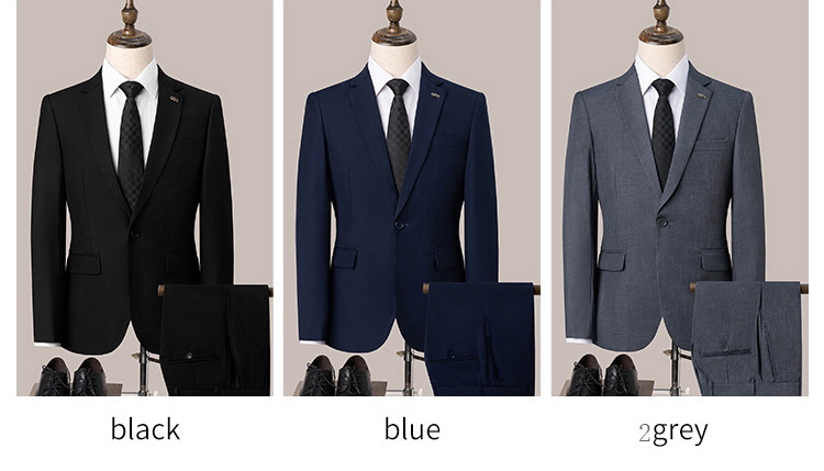 Costume d'affaires &agrave; simple boutonnage pour hommes (4)