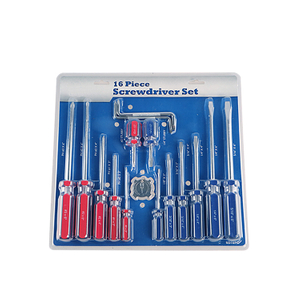 16 Pc Tansparent Handle Pvc Handle Or Acetate Handle Screwdriver Set