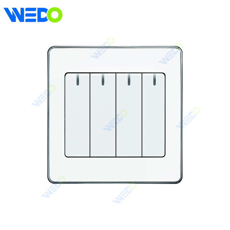 C73 4gang Wall Switch Switch Wall Switch Socket Factory Simple Atmosphere Made In China 4 gang 4 Wire 