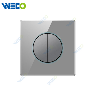 S6 Series 2G 16A 250V Light Electric Wall Switch Socket Tempered Glass Material Modern Sockets