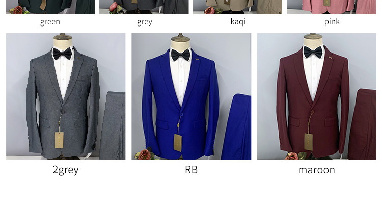 Costume d'affaires &agrave; simple boutonnage pour hommes (3)