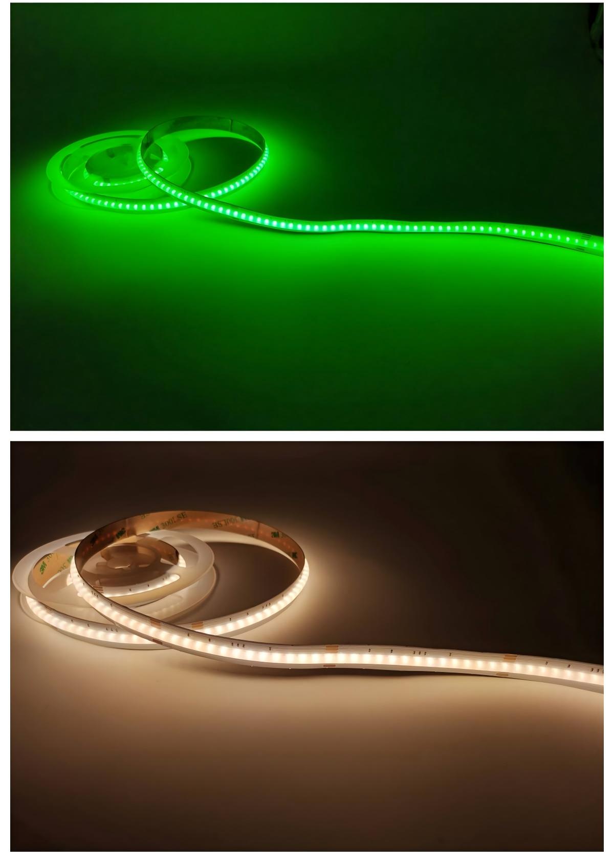 Lumen tinggi COB LED strip RGBWW tampilan warna pinuh