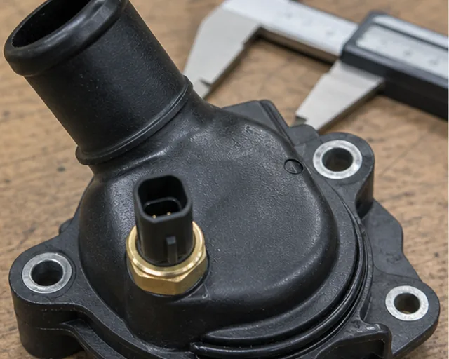 Alur paking port sensor housing termostat dan detail lubang pemasangan untuk pemeriksaan silang OE