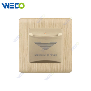 C20 86mm*86mm Home Switch White/silver/gold INSERT CARD TO GET POWER Light Electric Wall Switch PC Cover with IEC Certificate