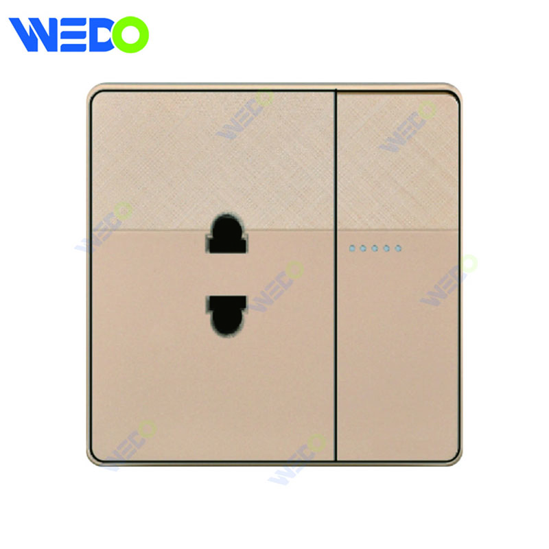 D1 Light Switch Simple Electric, Wall Switch Light 1G Switch 2 Pin Socket/1G Switch 4 Pin SocketWall Switch PC Material Cover with IEC Report SASO