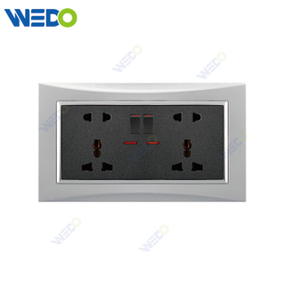 M3 Wenzhou Factory New Design Electrical Light Wall Switch And Socket IEC60669 5PIN MF SWITCHED SOCKET+2USB