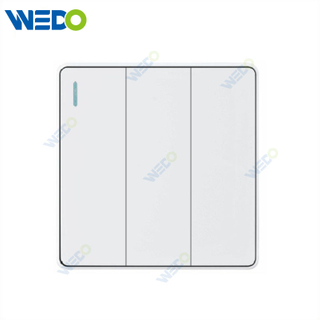 C85 Wall Switch Push On Off UK Standard Electric Switch Socket 3Gang 86 Type UK Wall Switches 