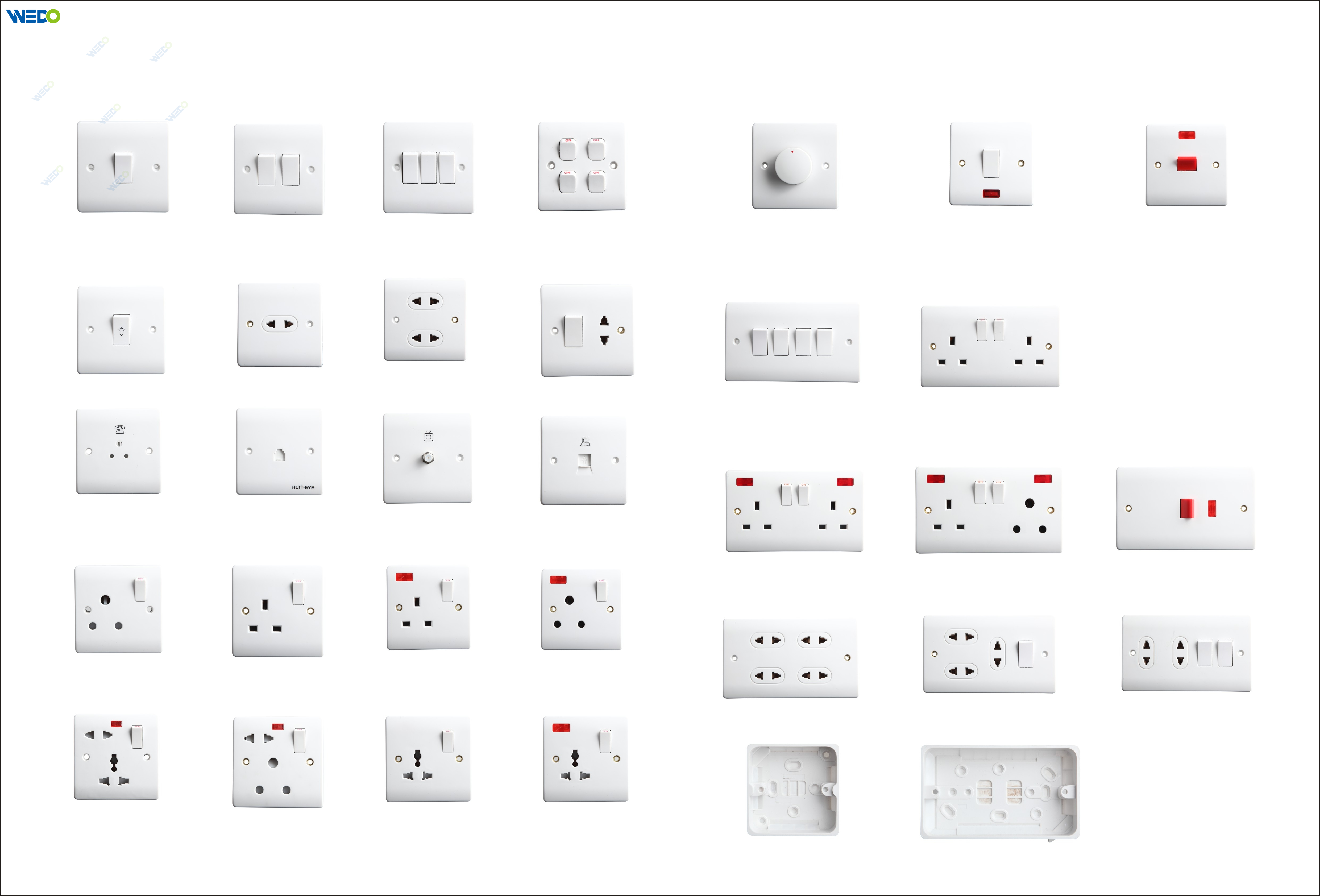 Wall Switch Socket WEDO Light Switch 10A Socket Home Electrical Switches 