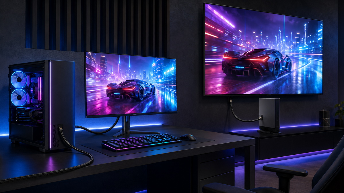 Configura&ccedil;&atilde;o de jogos 4K 120 Hz