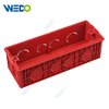 Fireproof Active Red Pvc Electrical Double Gang Junction Box Switch Box 