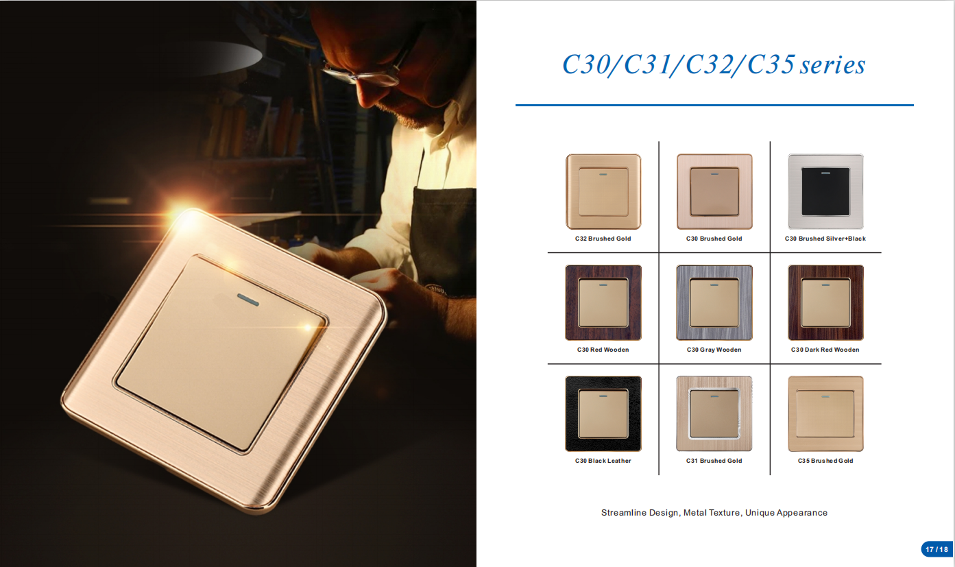 C35 Manufacturer Price EU/UK Standard Electrical Wall Sockets And Switches Plates INSERT CARD TO GET POWER Power Wall Switch And Socket 