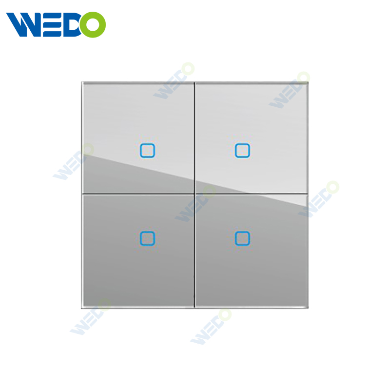 D90 Series 4G 16A 250V Light Electric Wall Switch Socket Glass Plate+PC Bottom Material Modern Sockets