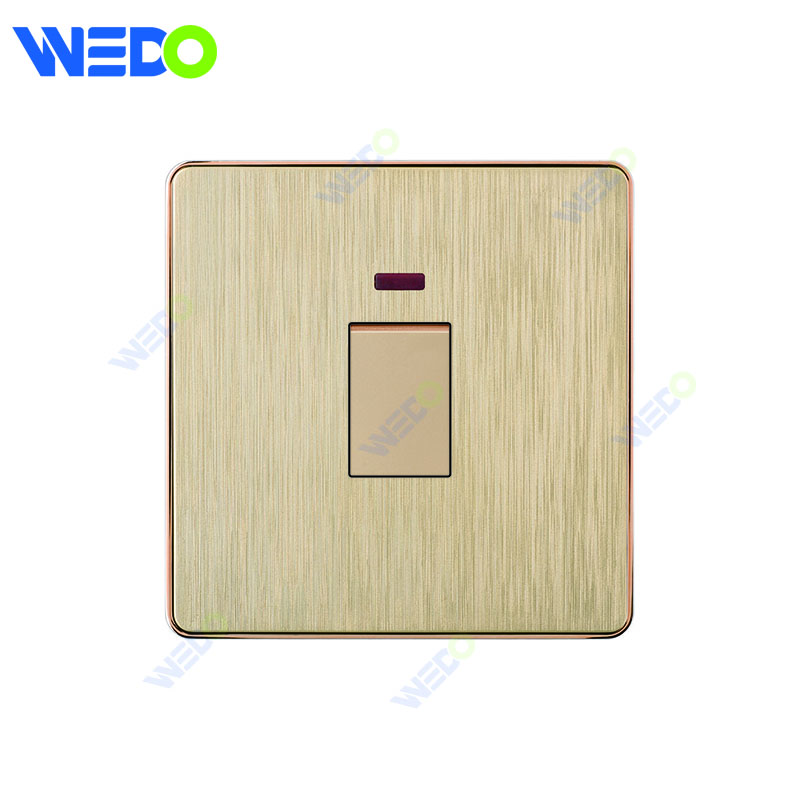 C72 China 20A SWITCH BIG BUTTON Electric Push Button Light Wall Switch Many Colors White Silver Gold with Chrome