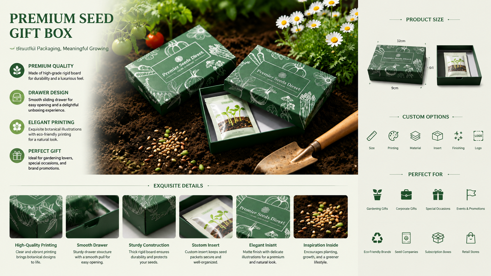 coffret cadeau couvercle et base