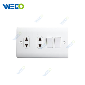 2 Gang + 2 Gang 2 Pin Pin 16A Wall Switched Socket 