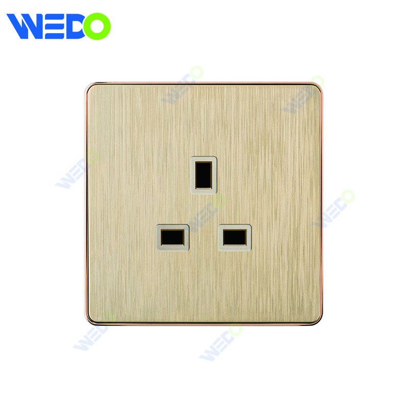 C72 China 13A SOCKET Electric Push Button Light Wall Switch Many Colors White Silver Gold with Chrome