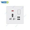 ULTRA THIN SERIES 13A Switch Socket W/Without neon With PC Materical Different Color Home Socket 