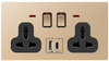 B50 Series 1 USB+1 Type C With Neon Switch Socket With Metal Materical Different Color Home Socket Wall Switch Socket 