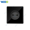 S7 Series French Socket 250V Light Electric Wall Switch Socket Tempered Glass Material with Chrome Frame Modern Sockets