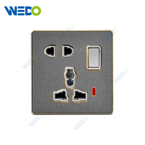 ULTRA THIN A1Series MF 5Pin switch socket Acrylic / Leather Different Color Different Style Fashion Design Wall Switch 