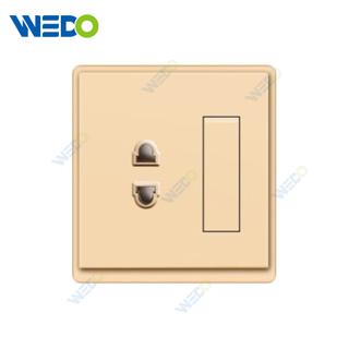 New Design PC 1 Gang Switch 2 Pin Socket Wall Switch Socket 86*86 mm For Home