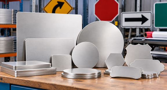 Traffic sign and general consumer aluminum blanks