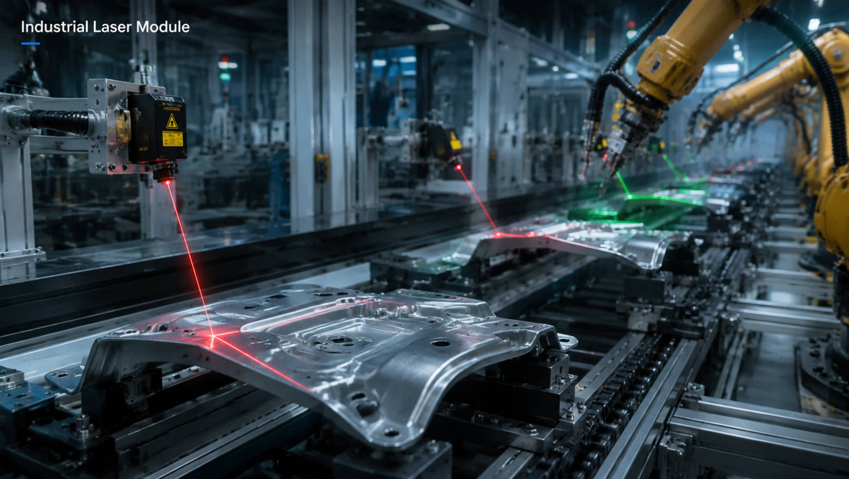 M&oacute;dulo Laser Industrial na Linha de Produ&ccedil;&atilde;o 1
