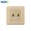 C20 86mm*86mm Home Switch White/silver/gold 2WAY LOUDSPEAKER / 4WAY LOUDSPEAKER Light Electric Wall Switch PC Cover with IEC Certificate