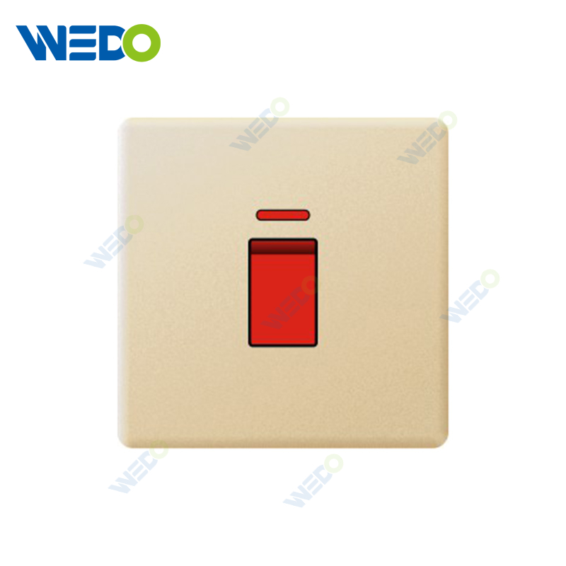 ULTRA THIN A2 Series 45A switch with neon (3*6) Different Color Different Style Fashion Design Wall Switch 